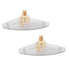 Kamal ACC-1182-S2 12 inch Plastic Corner Shelf Neo with Wall Shelf (Pack of 2)