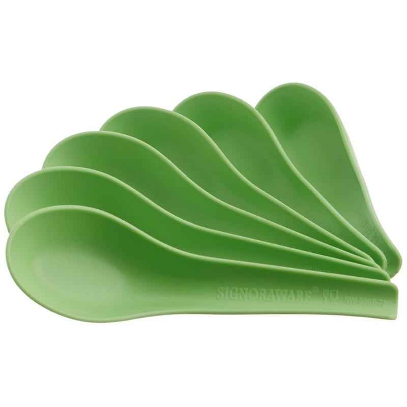 Signoraware Parrot Green Soup Spoon, 230 (Set of 6)