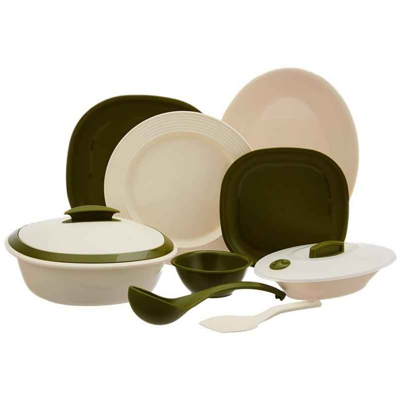 Signoraware Heena Matt Finish 36 Pieces Square Dinner Set, 257