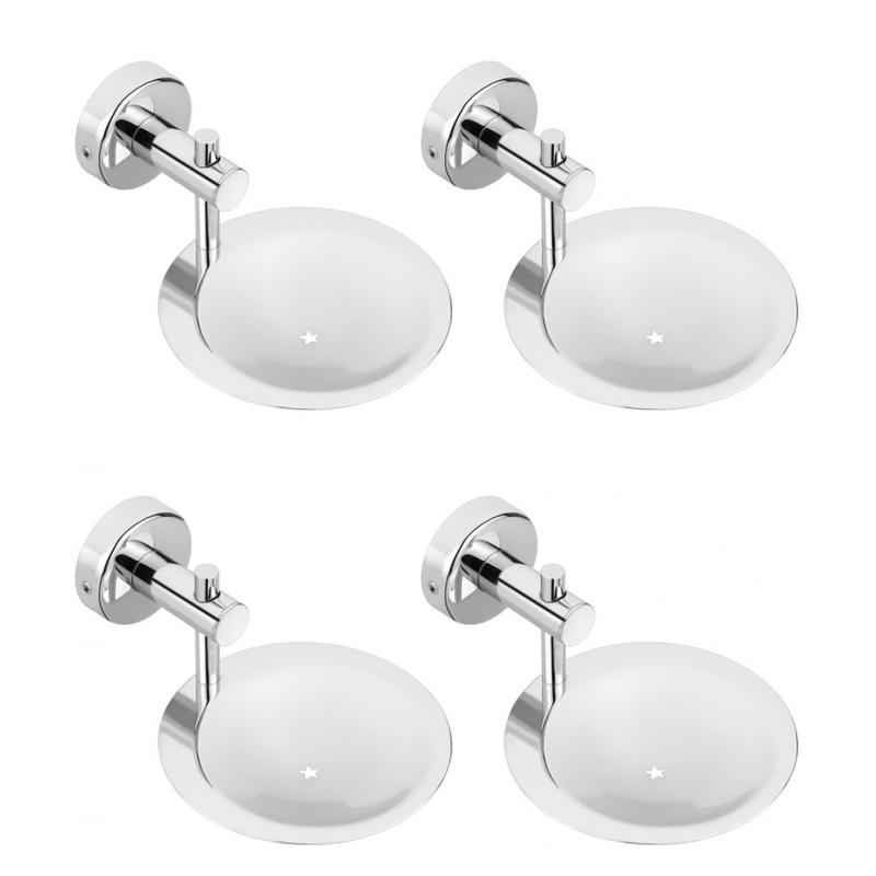 Abyss ABDY-1599 Chrome Finish Stainless Steel Soap Dish (Pack of 4)