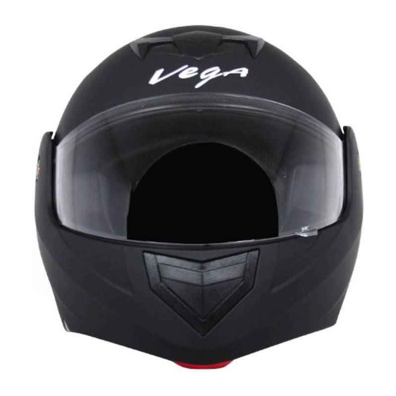 Vega Crux DX Motorbike Glossy Black Flip-up Helmet, Size (Large, 600 mm)