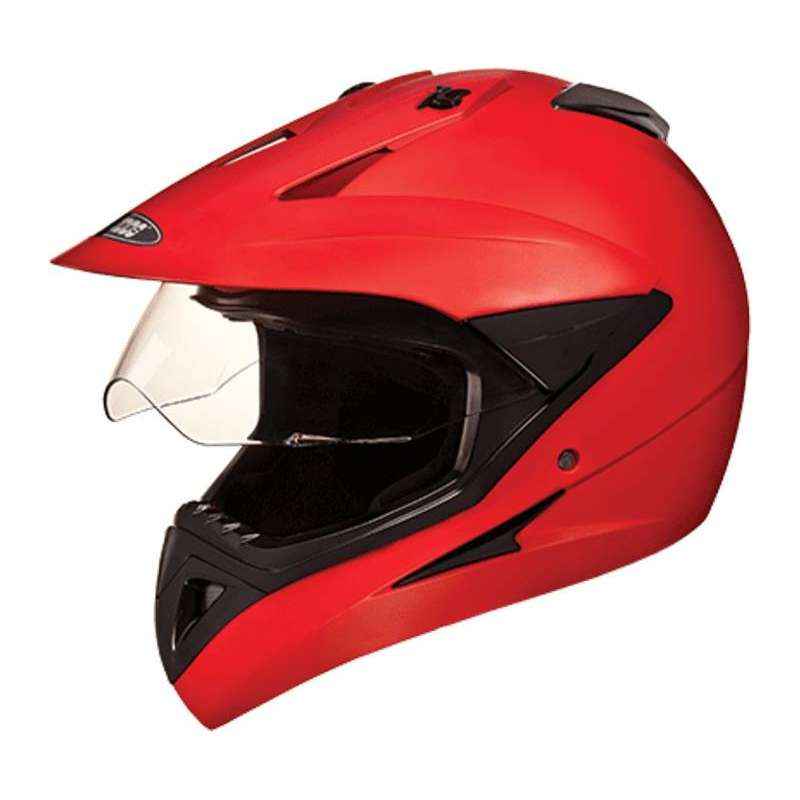 Studds Motocross Red Full Face Motorbike Helmet, Size (Large, 580 mm)
