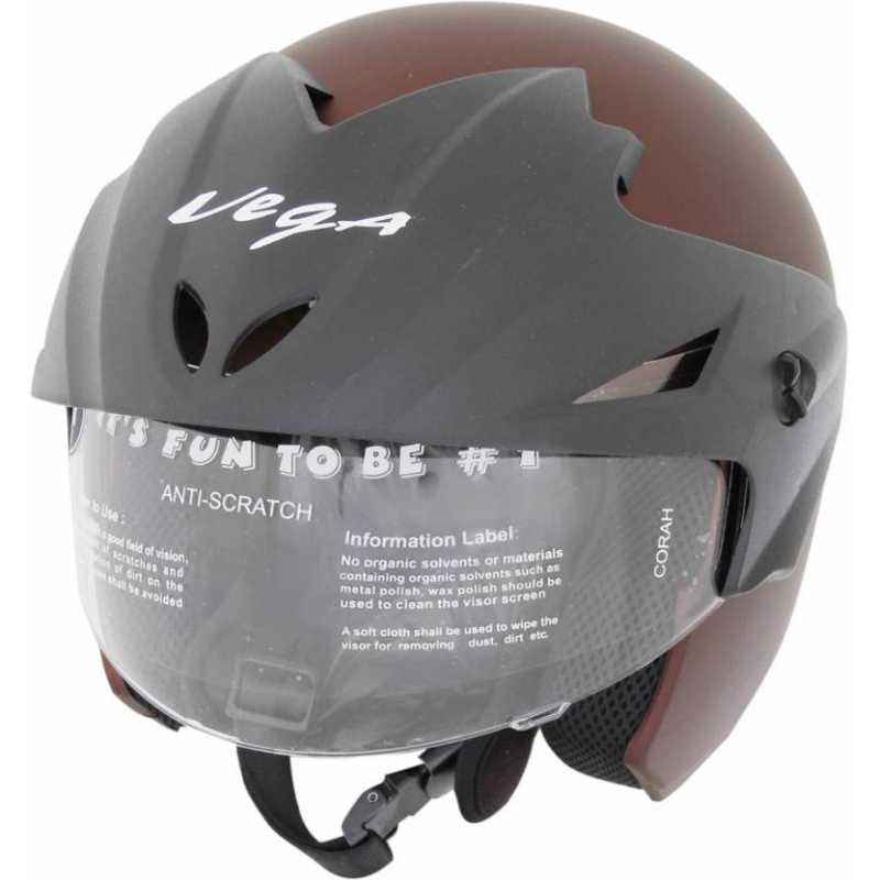 Vega Cruiser WP Dull Burgundy Motorsports Open Face Helmet, Size (Large, 600 mm)
