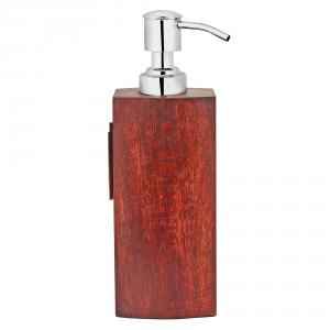 Kamal 300ml Wood Square Liquid Soap Dispenser, ACC-1039