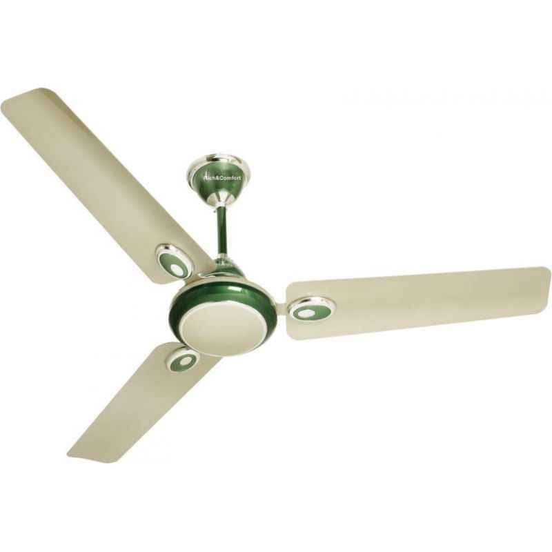 Rich & Comfort Wind 400rpm Green Ceiling Fan, Sweep: 1200 mm