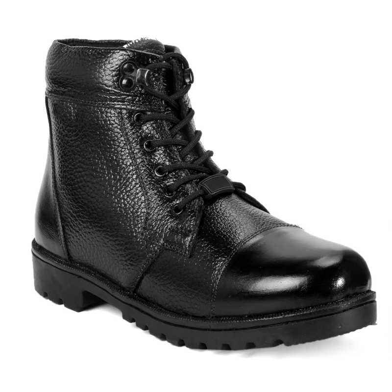 K King KKSF001BK Black Steel Toe Safety Shoe, Size: 8