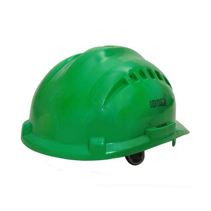 Udyogi Ultra Vent 7000 LRX Green Ratchet Plastic Helmet
