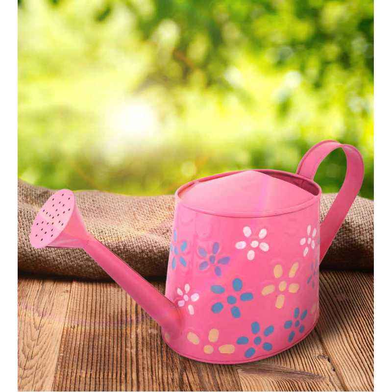 Green Girgit Pink Metal Floral Hand-Painted Water Cane, GG_HPWCP
