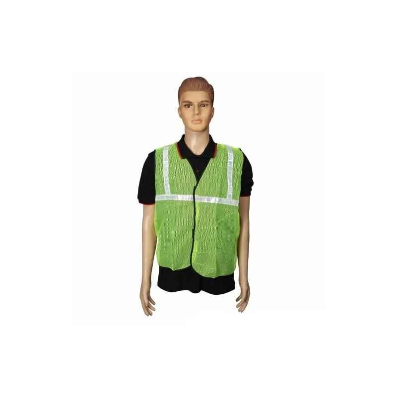 Kasa Life 2 Inch Net Type Green Reflective Safety Jacket
