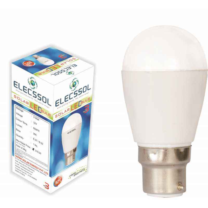 Elecssol 3W Solar Led Bulbs (Pack of 4)