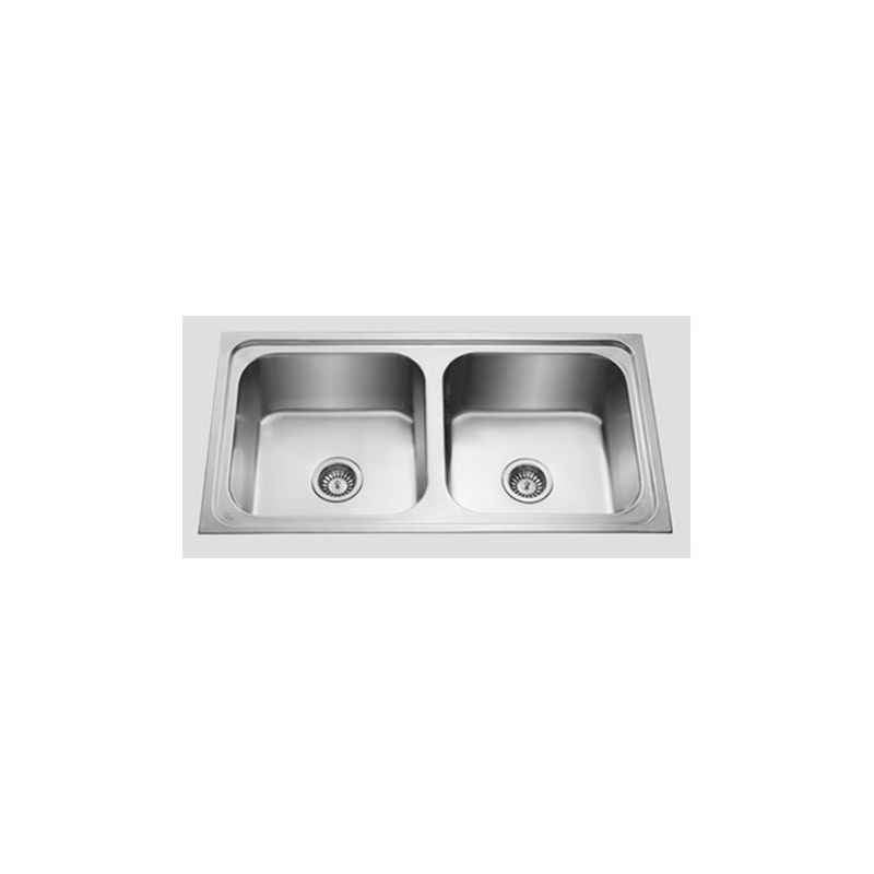 Jayna Apollo DBF 02 (DX) Glossy Double Bowl Sinks, Size: 45 x 20 in