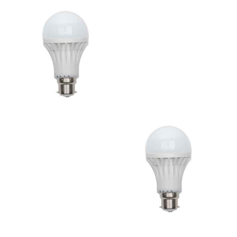 Homes Decor 18W B-22 Lighting White PVC LED Bulb (Pack of 2)