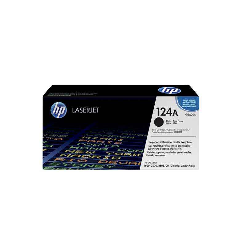 HP 5T Black LaserJet Print Cartridge, Q6000A