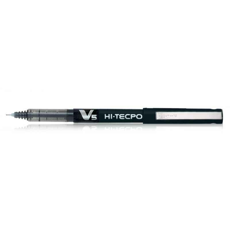 Pilot V5 Black Pens, 9000019573 (Pack of 12)