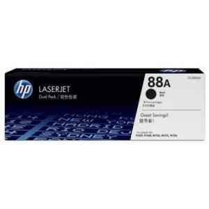 HP 88A Dual Pack Black Original LaserJet Toner Cartridges, CC388AD