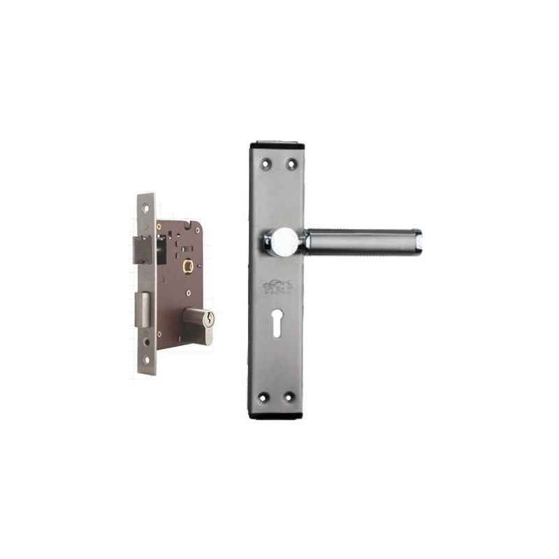 Plaza Crystal Stainless Steel Finish Handle with 200mm Pin Cylinder Mortice Lock & 3 Keys