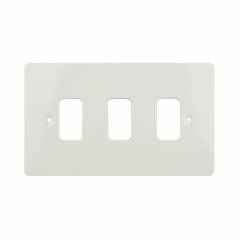 Schneider Electric ZENcelo India 3 Module Surround and Gridplate (Pack of 3)