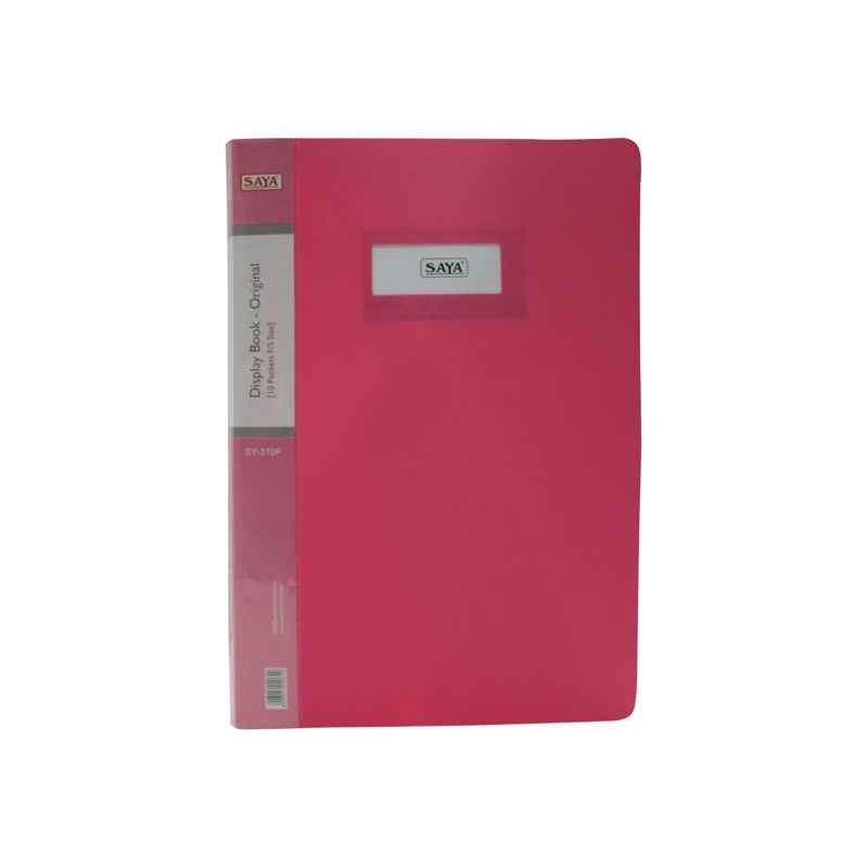 Saya Light Pink Display Book 10 Pockets F/C, Dimensions: 240 x 10 x 355 mm (Pack of 2)