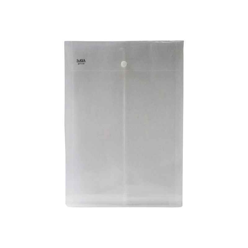 Saya Tr. Natural Vertical Button Envelope, Dimensions: 255 x 18 x 410 mm, Weight: 700.5 g (Pack of 12)