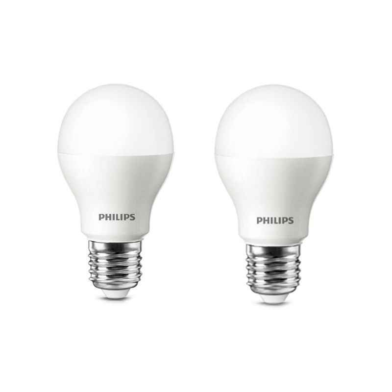 Philips 4W E-27 Warm Polycarbonate LED Bulbs (Pack of 2)