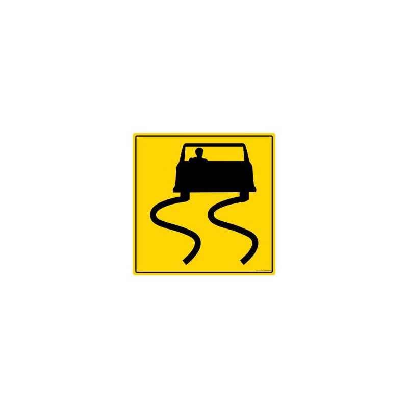 Asian Loto 3 m Slippery Road Sign Board for Safety, ALC-SGN-5-900