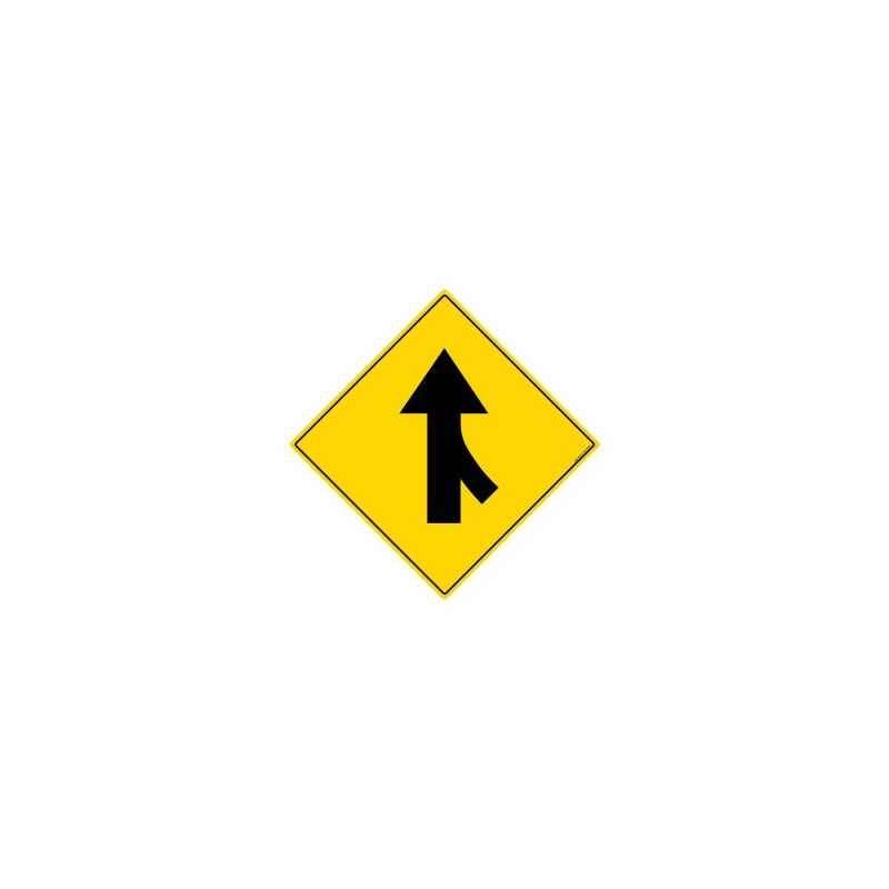 Asian Loto 3 m Traffic Sign Merge-Right Sign Board, ALC-SGN-15-900
