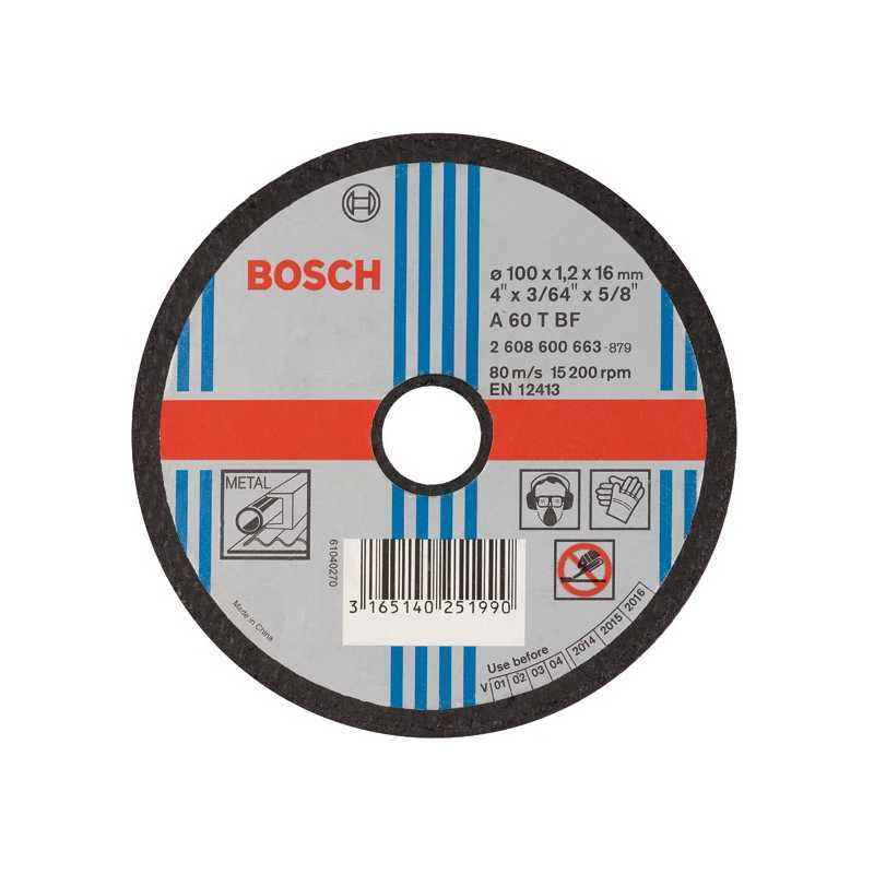 Bosch 100mm Metal Straight Cutting Wheel, 2608600664 (Pack of 50)