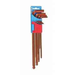 Taparia 9 Pcs Extra Long Ball Point Allen Keys Set, KBHM 9X