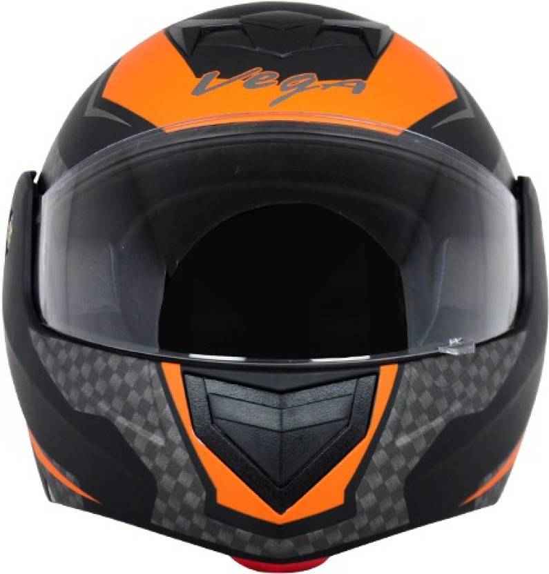 motorcycle helmets orange and black