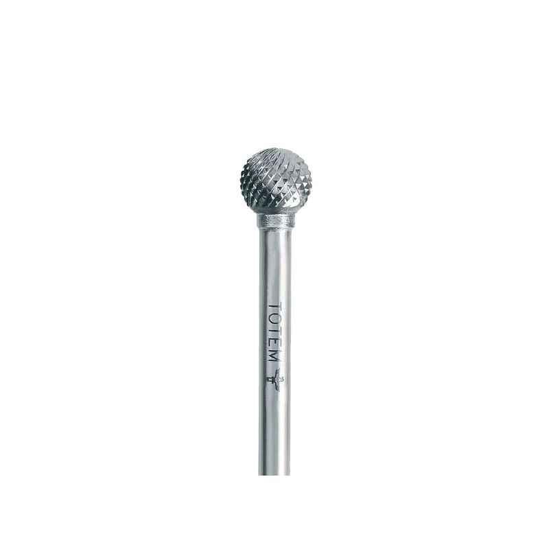 Totem 12.7x11mm SD/KUD Deluxe Cut Ball Shaped Carbide Rotary Burr, FAC0200842, Overall Length: 62 mm, Shank Diameter: 6 mm