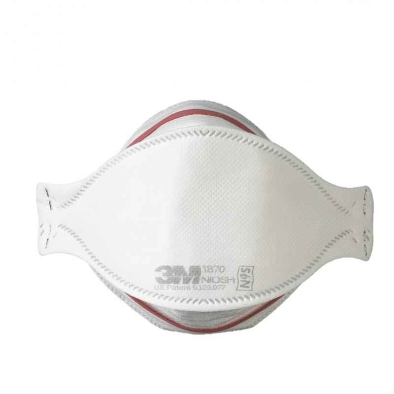 3M Aura 1870+ N95 White Particulate Respirator for Swine Flu or Dust Protection (Pack of 100)