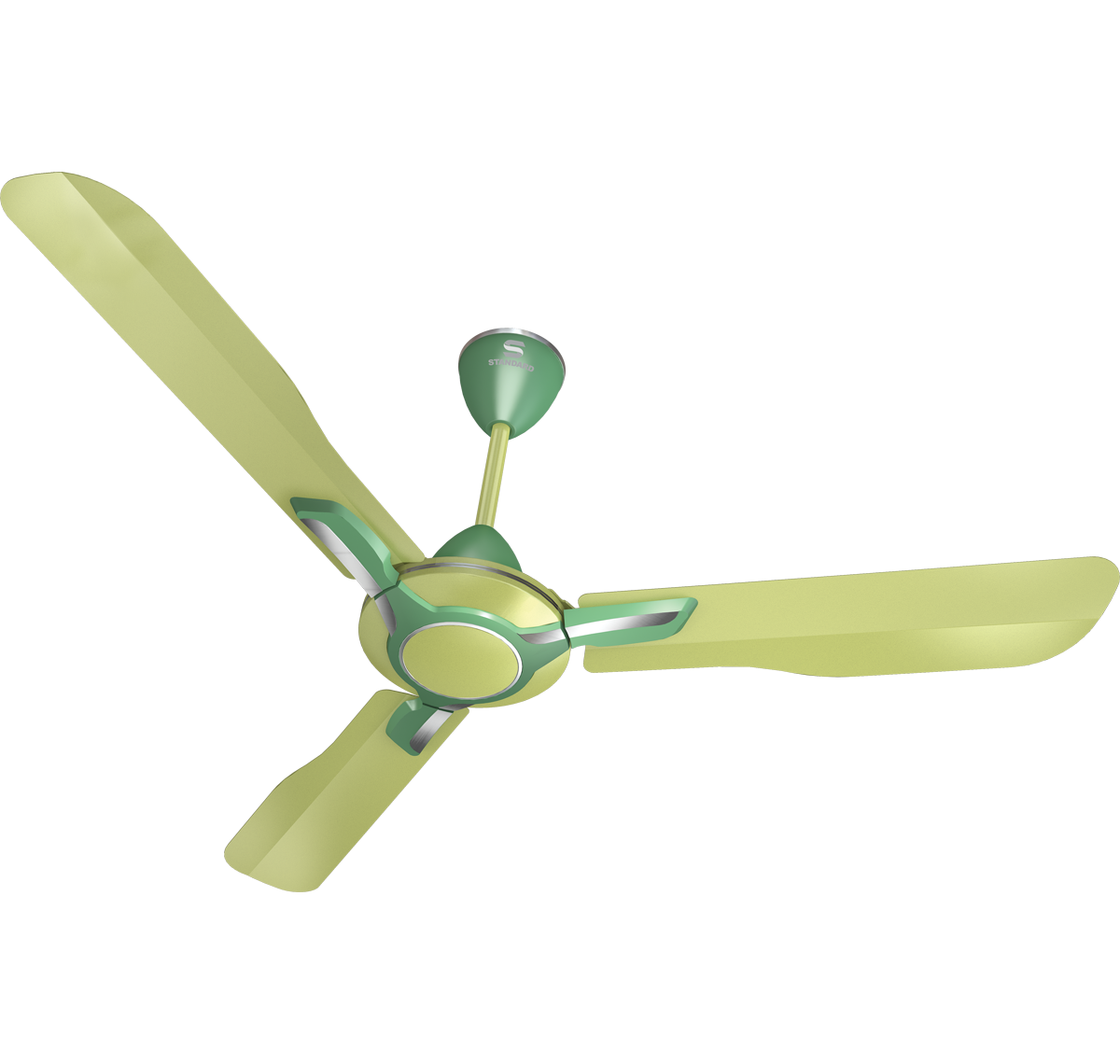 Buy Standard 3 Blades Aspire 1200mm Nickel Silver Oasis Green Ceiling Fan Online At Best Price On Moglix