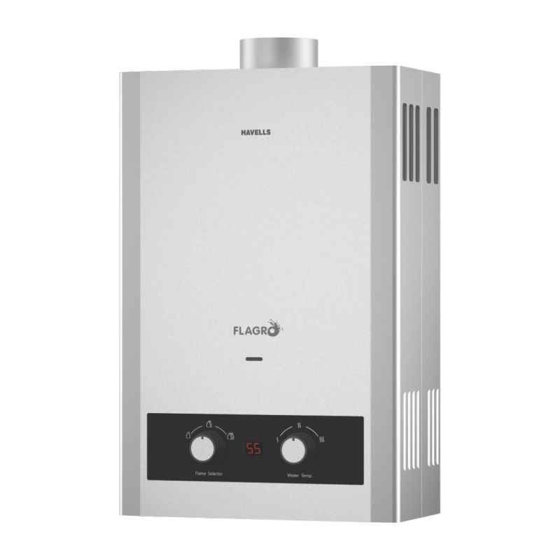 Havells Flagro 8 Litre 1600W Silver Storage Water Heater, GHWZFLSSI008