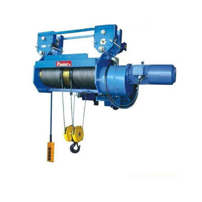 Indef 1 Ton 6m Wire Rope Hoist with Travelling Trolley, WRH-N-O