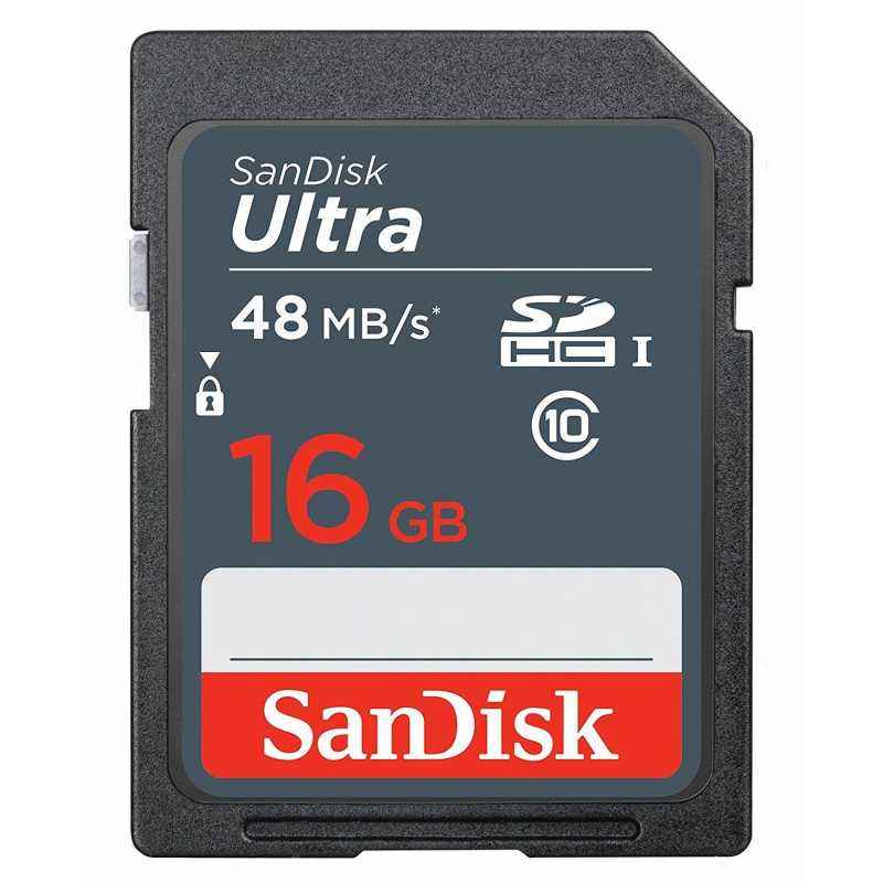 SanDisk 16GB Ultra SDHC UHS-I 48mbps Memory Card For Camera