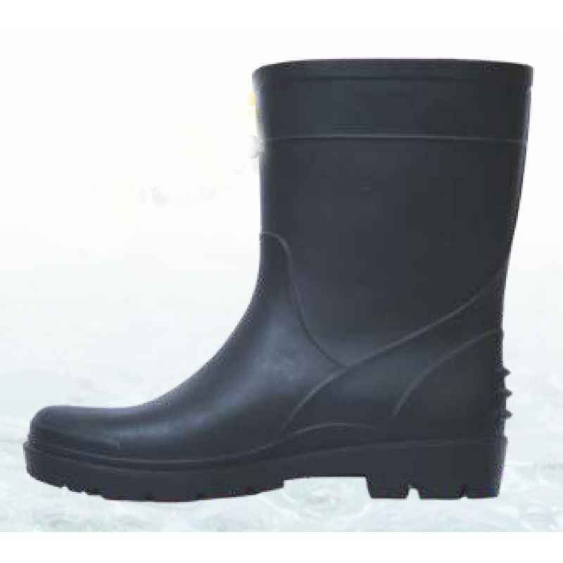 Fortune PVC Black Gold Gumboots, Size: 9 (Pack of 5)
