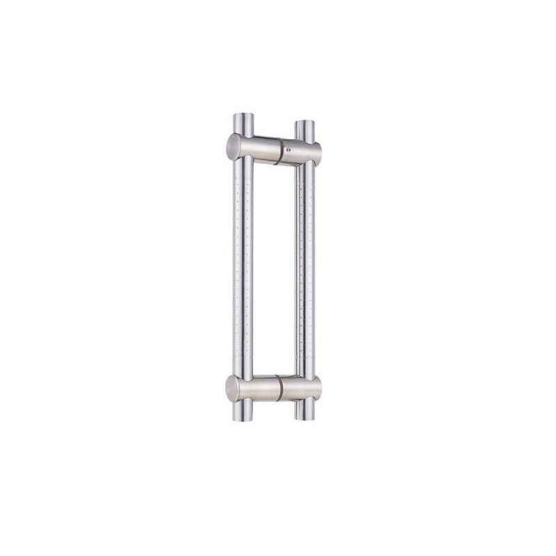 Smart Shophar 16 Inch Stainless Steel Fargo Glass Door Pipe Pull Handle Set, 73011-PPHF-NS16