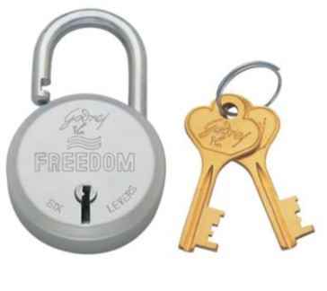 padlock with 6 keys