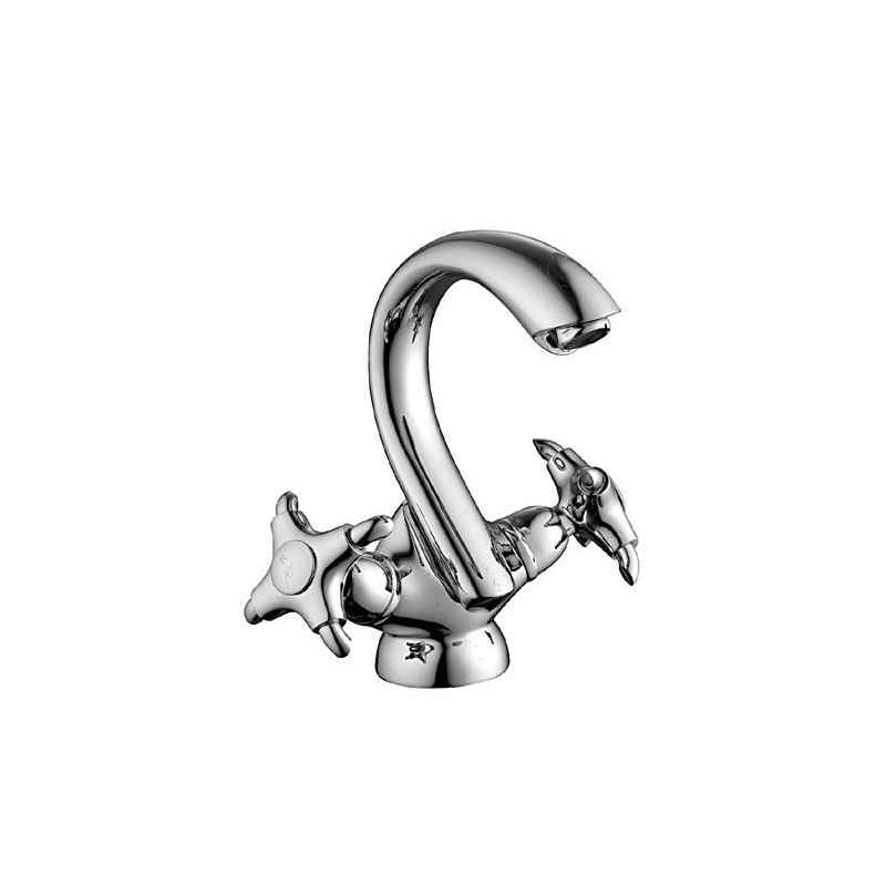 Marc Encore Central Hole Basin Mixer with Braided Hoses, MEC-1100