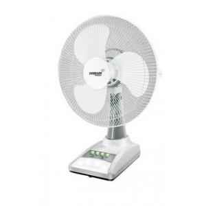 Eveready 14 Inch White Rechargeable Table Fan, RF-03