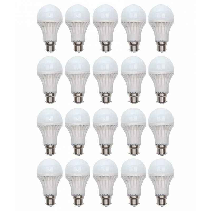 Audeom 5W B-22 White LED Bulbs (Pack of 20)