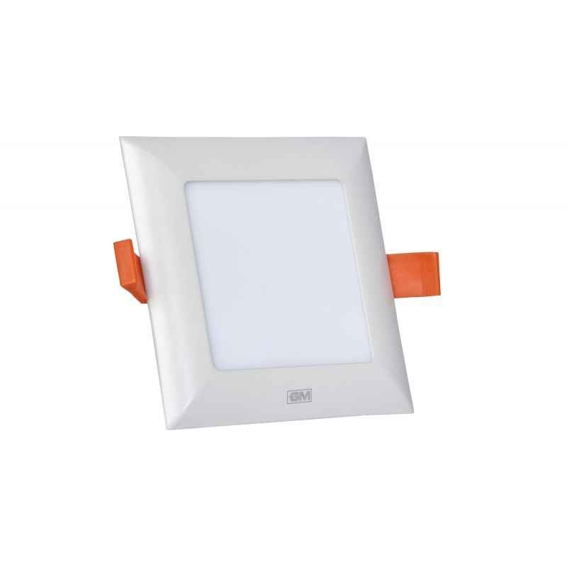 GM Ocho 6W Warm Light Non-Dimmable Square Slim Panel Light, 3000 K