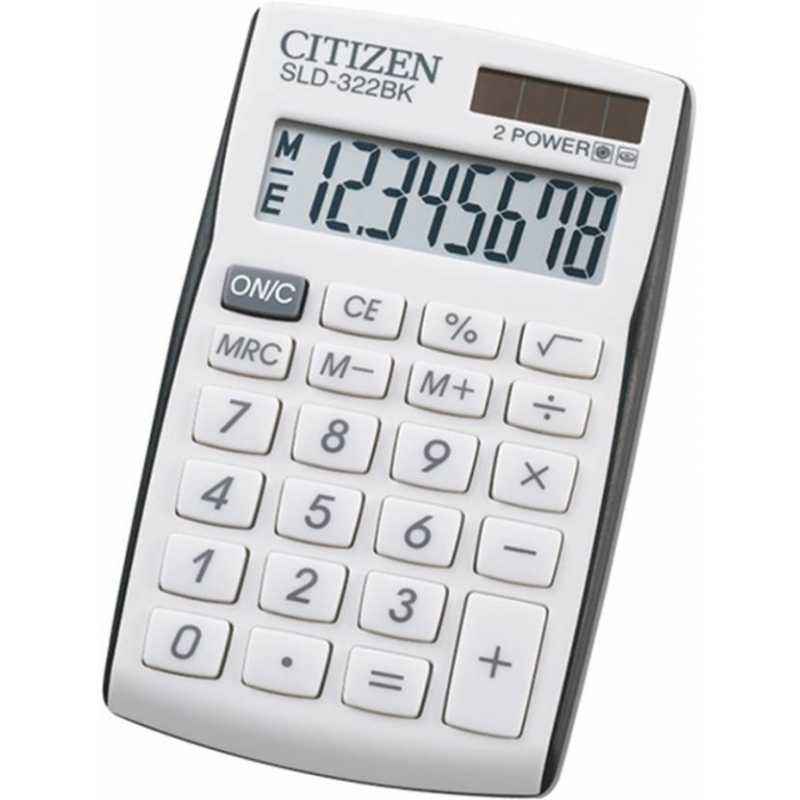 Citizen 8 Digit Basic Calculator, SLD-322BK