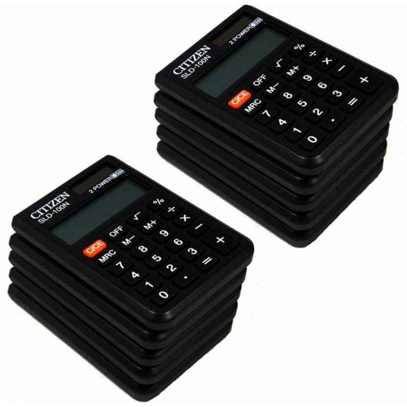 Citizen 8 Digit Basic Calculator, SLD-100N (Pack of 10)