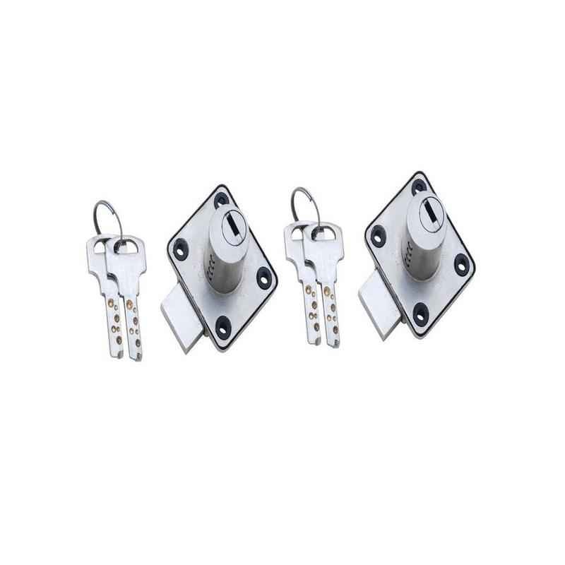 Smart Shophar 30mm Zinc Silver Queen Multipurpose Locks, 54216-MPLQ-SL30-P2 (Pack of 2)