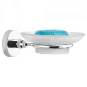 Kamal Moonstone Glass Soap Dish, ACC-1327