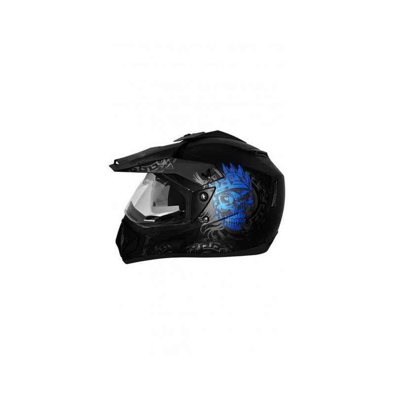 Vega Off Road Ranger Motorsports Blue Dull Black Helmet, Size (Medium, 580 mm)