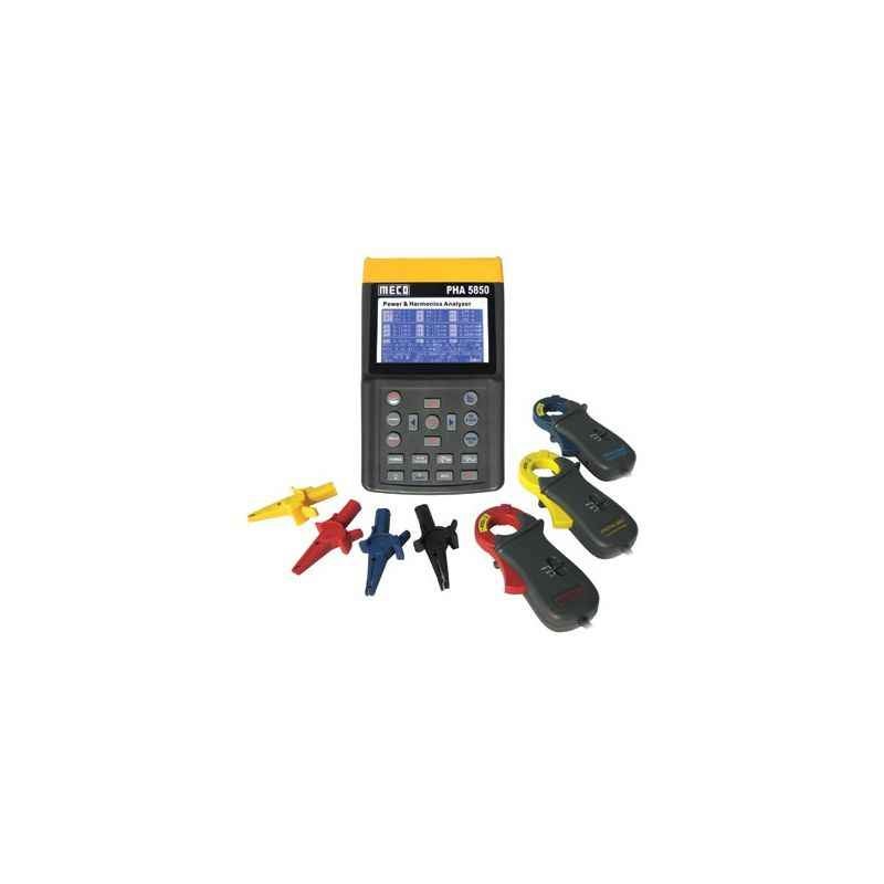 Meco Power and Harmonics Analyzer with Software and Clamp - 10/100/1000A, PHA 5850B