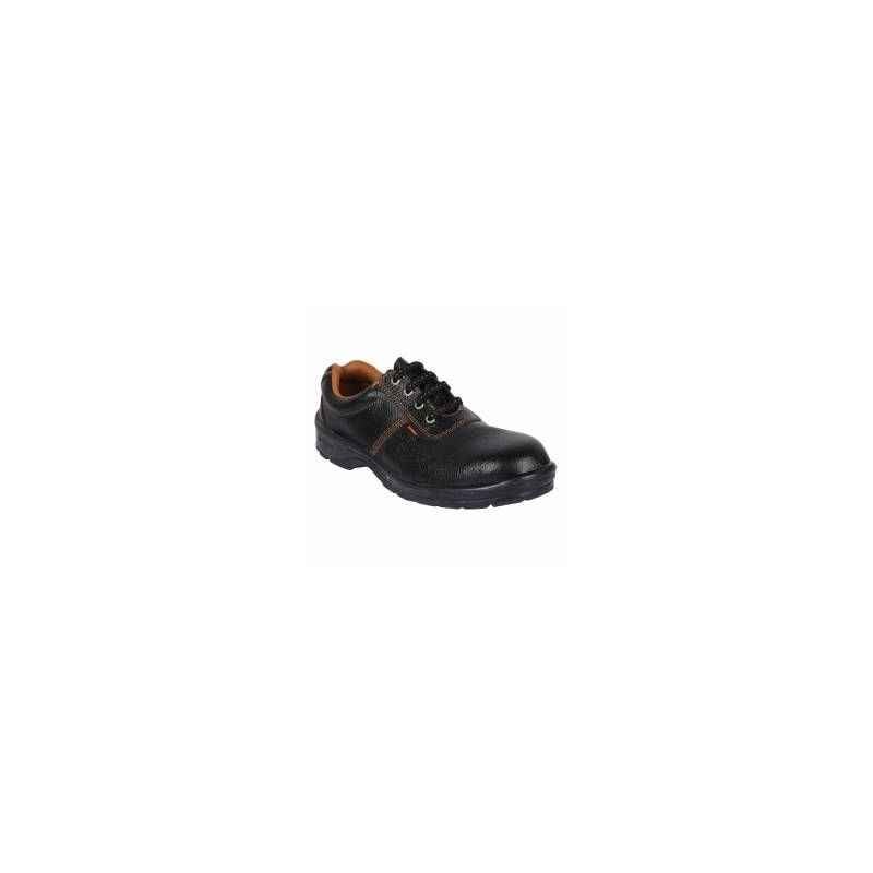 Hillson Barrier Steel Toe Black Safety Shoes, Size: 5