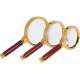 Stealodeal Combo of 60mm, 70mm & 80mm Maroon Gold Magnifying Glass, Magnification: 10X